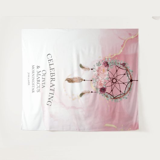 Bohemischer Rosa Scarlet Frische Pasta machen Wandteppich (Vorderseite (Horizontal))