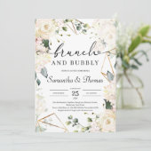 Bohemischer Rosenbrunch Einladung (Stehend Vorderseite)