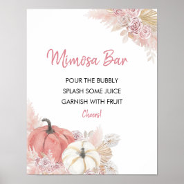Bohemischer Rückgang der Liebe Baby Dusche Mimosa  Poster
