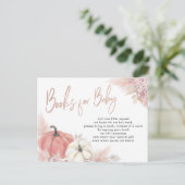 Bohemischer Rückgang der Liebe Pumpkin Books for B Einladungspostkarte (Stehend Vorderseite)