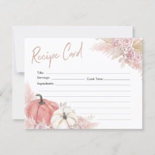 Bohemischer Rückgang der Liebe Pumpkin Rezept Kart Einladung