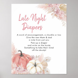 Bohemischer Rückgang der Liebe Pumpkin spät abends Poster