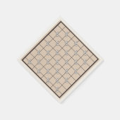 Bohemischer rustikaler Winterkaffee Bräune Kariert Serviette (Ecke)