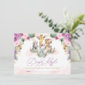 Bohemischer Safari Jungle Baby Duschdusche Windelw Begleitkarte (Stehend Vorderseite)