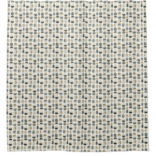 Bohemischer Sage Green & Beige Style Abstrakt Duschvorhang
