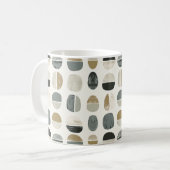 Bohemischer Sage Green & Beige Style Abstrakt Kaffeetasse (Vorderseite Links)