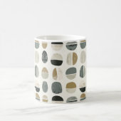 Bohemischer Sage Green & Beige Style Abstrakt Kaffeetasse (Mittel)