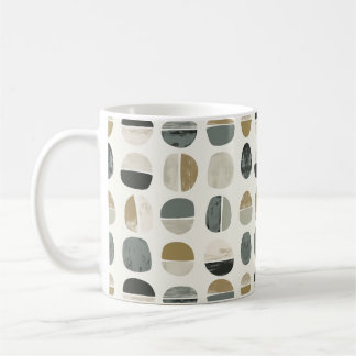 Bohemischer Sage Green & Beige Style Abstrakt Kaffeetasse