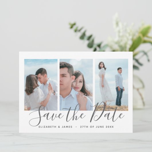 Bohemischer Save the Date-Beach-Hochzeitsempfang Save The Date (Stehend Vorderseite)