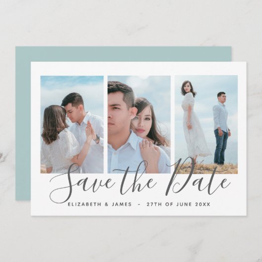 Bohemischer Save the Date-Beach-Hochzeitsempfang Save The Date (Vorne/Hinten)