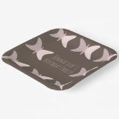 Bohemischer Schmetterling Pastell Pink Geburtstag Pappteller (Gewinkelt)