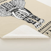 Bohemischer Schwarz-Weiß-Stammeselementar Sherpadecke (3/4)