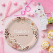 Bohemischer Slumber Pajama Party Personalisiert Pappteller (Party)