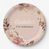 Bohemischer Slumber Pajama Party Personalisiert Pappteller (Vorderseite)