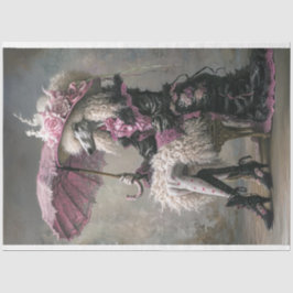 Bohemischer Standard-Poodle-Dekoupage Seidenpapier