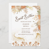 Bohemischer Stil süß 16 Geburtstagsparty Einladung (Vorne/Hinten)