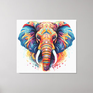 Bohemischer Stilelephant Leinwanddruck