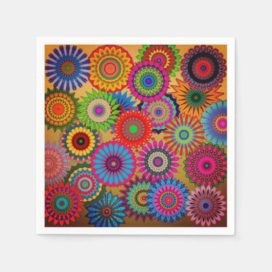 Bohemischer Stilpapier Napkins Serviette (Vorderseite)