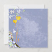 Bohemischer Stilpuder Blue Wedding Einladung (Rückseite)