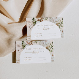 Bohemischer Strand schätzen, wie viele Küsse Bridg Begleitkarte