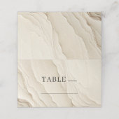 Bohemischer, texturierter Tisch aus Elfenbein Platzkarte (Außenseite Aufgefaltet)