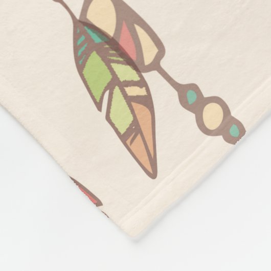 Bohemischer Traumfänger mit Perlen und Federn, se Fleecedecke (Ecke)