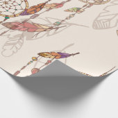 Bohemischer Traumfänger mit Perlen und Federn, se Geschenkpapier (Ecke)