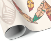 Bohemischer Traumfänger mit Perlen und Federn, se Geschenkpapier (Rolleneckpunkt)