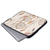 Bohemischer Traumfänger mit Perlen und Federn, se Laptopschutzhülle (Vorne Knopf)