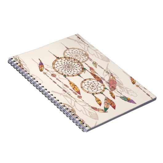 Bohemischer Traumfänger mit Perlen und Federn, se Notizblock (Rechte Seite)