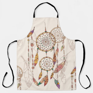 Bohemischer Traumfänger mit Perlen und Federn, se Schürze