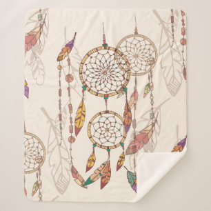 Bohemischer Traumfänger mit Perlen und Federn, se Sherpadecke