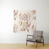 Bohemischer Traumfänger mit Perlen und Federn, se Wandteppich (Beispiel)