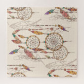 Bohemischer Traumfänger Nahtlos handGezeichnet Puzzle (Horizontal)