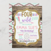 Bohemischer Tribal Dreamcatcher Vier Ever Wild Einladung (Vorne/Hinten)