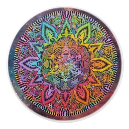 Bohemischer Türgriff Keramikknauf (Vorderseite)