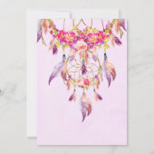 Bohemischer Ureinwohner-Traum-Fänger-Geburtstag Einladung (Rückseite)