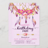 Bohemischer Ureinwohner-Traum-Fänger-Geburtstag Einladung (Vorne/Hinten)