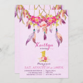 Bohemischer Ureinwohner-Traum-Fänger-Geburtstag Einladung (Vorne/Hinten)