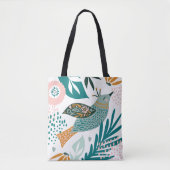 Bohemischer Vogel mit Chic-botanischen mit Tasche (Vorderseite)