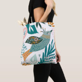Bohemischer Vogel mit Chic-botanischen mit Tasche (Von Nahem)