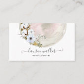 Bohemischer Vollmond Elegante Visitenkarte (Vorderseite)