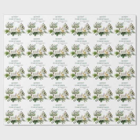 Bohemischer Weihnachtskalender Geschenkpapier (Flach)