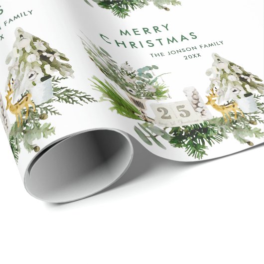 Bohemischer Weihnachtskalender Geschenkpapier (Rolleneckpunkt)