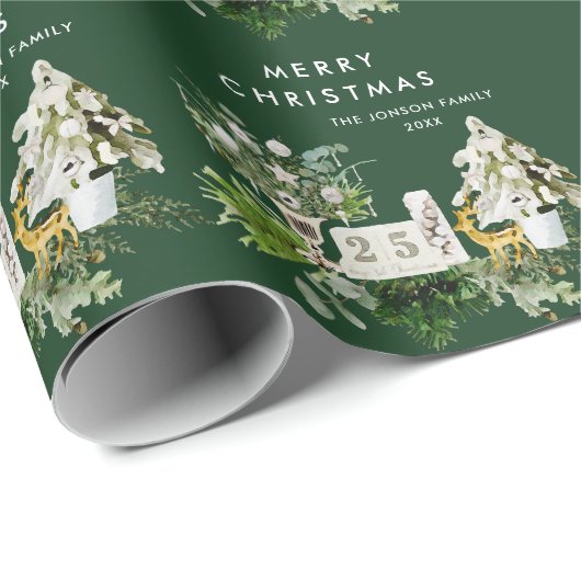 Bohemischer Weihnachtskalender Geschenkpapier (Rolleneckpunkt)