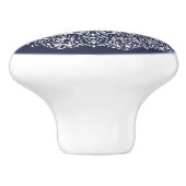 Bohemischer weißer BlumenMandala Keramikknauf (Seitenansicht)