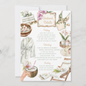 Bohemischer Wellness-Center | Bachelorette Wochene Einladung (Rückseite)