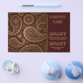 Bohemischer Western Country Gold-Bordeaux-Paisley Flyer (Einzeln)