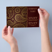 Bohemischer Western Country Gold-Bordeaux-Paisley Flyer (Handgriff)