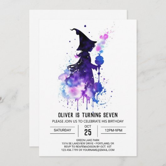 Bohemischer Zaubertag Einladung (Vorne/Hinten)